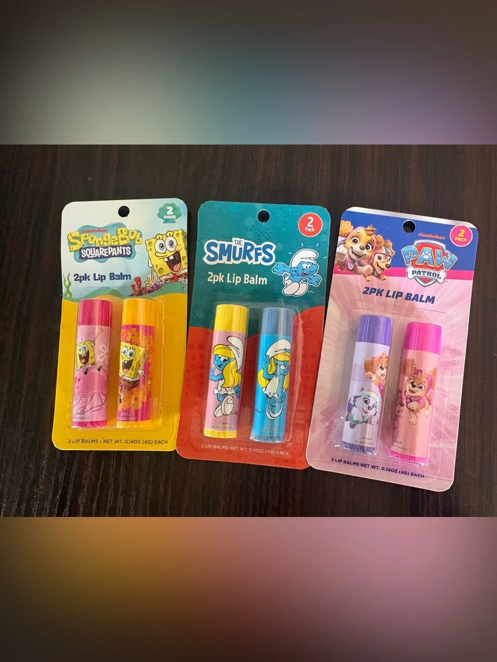 Disney Kids 3-Pack Character Lip Balm Set - Pink, Yellow, Blue, Purple